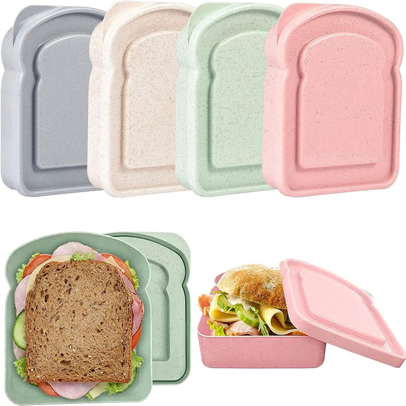 Food Storage Quart - 뚜껑이 있는 샌드위치 용기 도시락 토스트