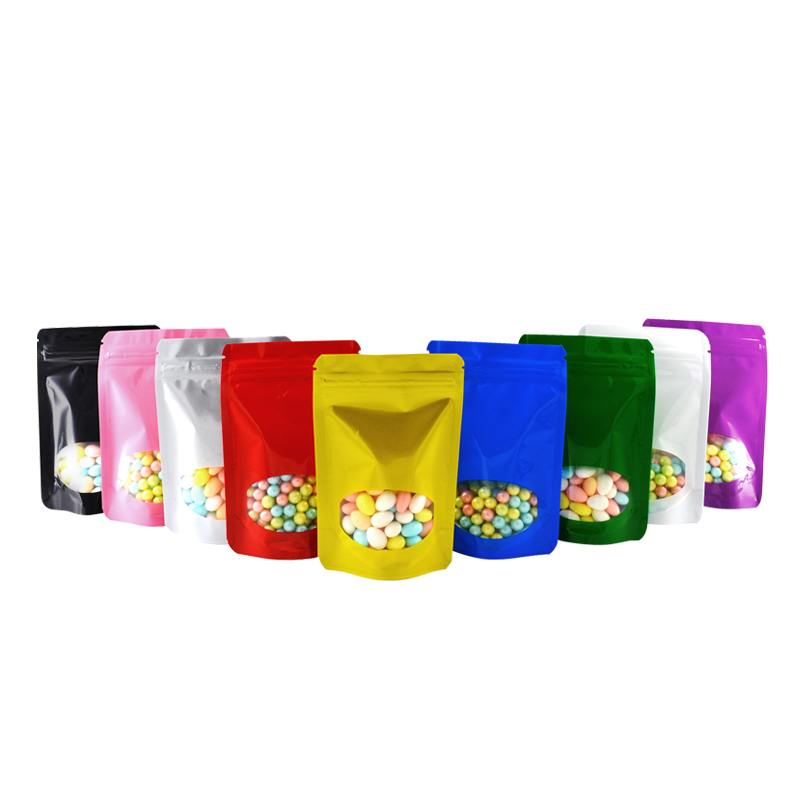 Food Storage Ziploc Bags - 100 Pcs 컬러 알루미늄 호일 스탠드
