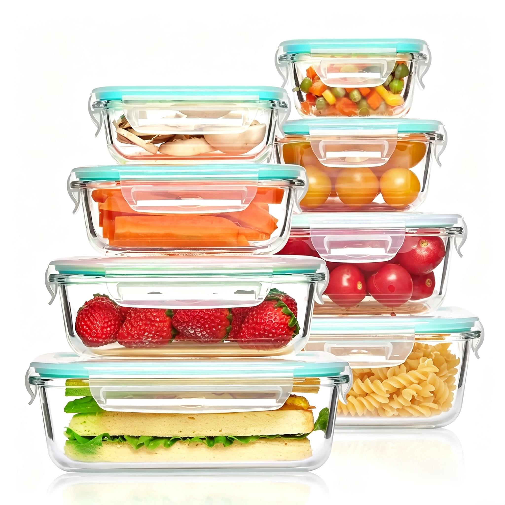 Food Storage Safe - 휴대용 유리 주방 식품 보관 용기
