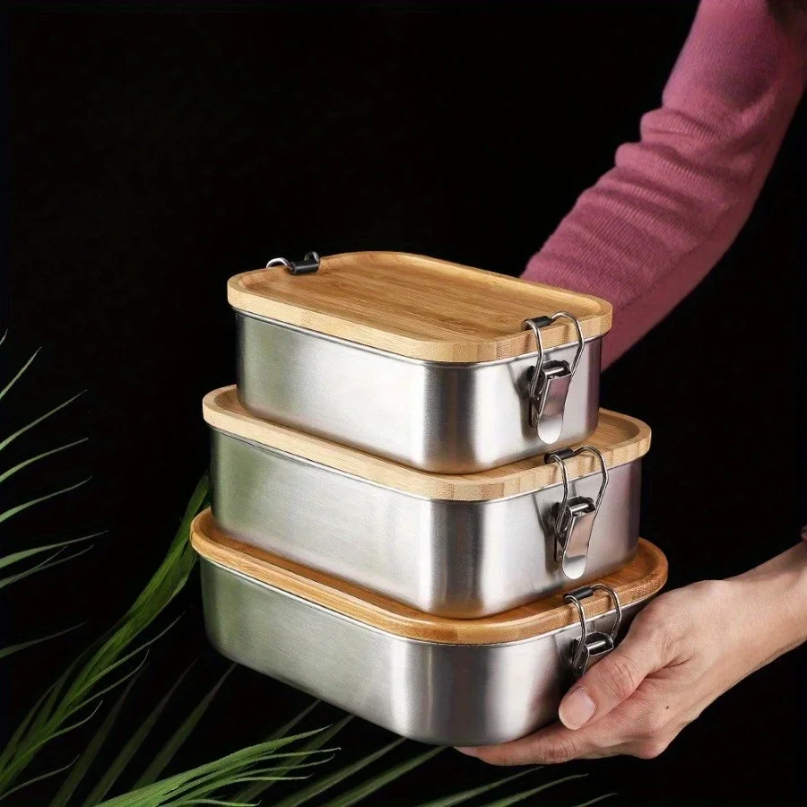 Food Storage Equipment - 새로운 304 스테인리스 스틸 대나무 뚜껑