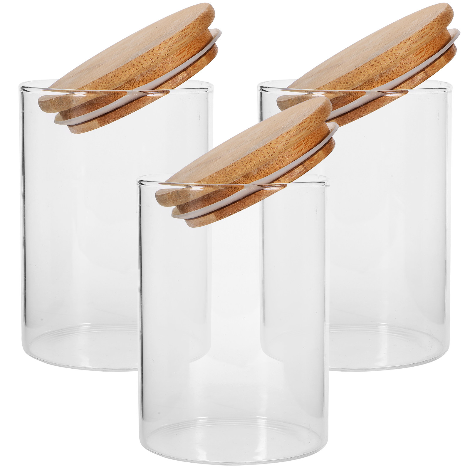 Airtight Cereal Jar - 3개 세트, 밀폐 유리 용기, 주방용