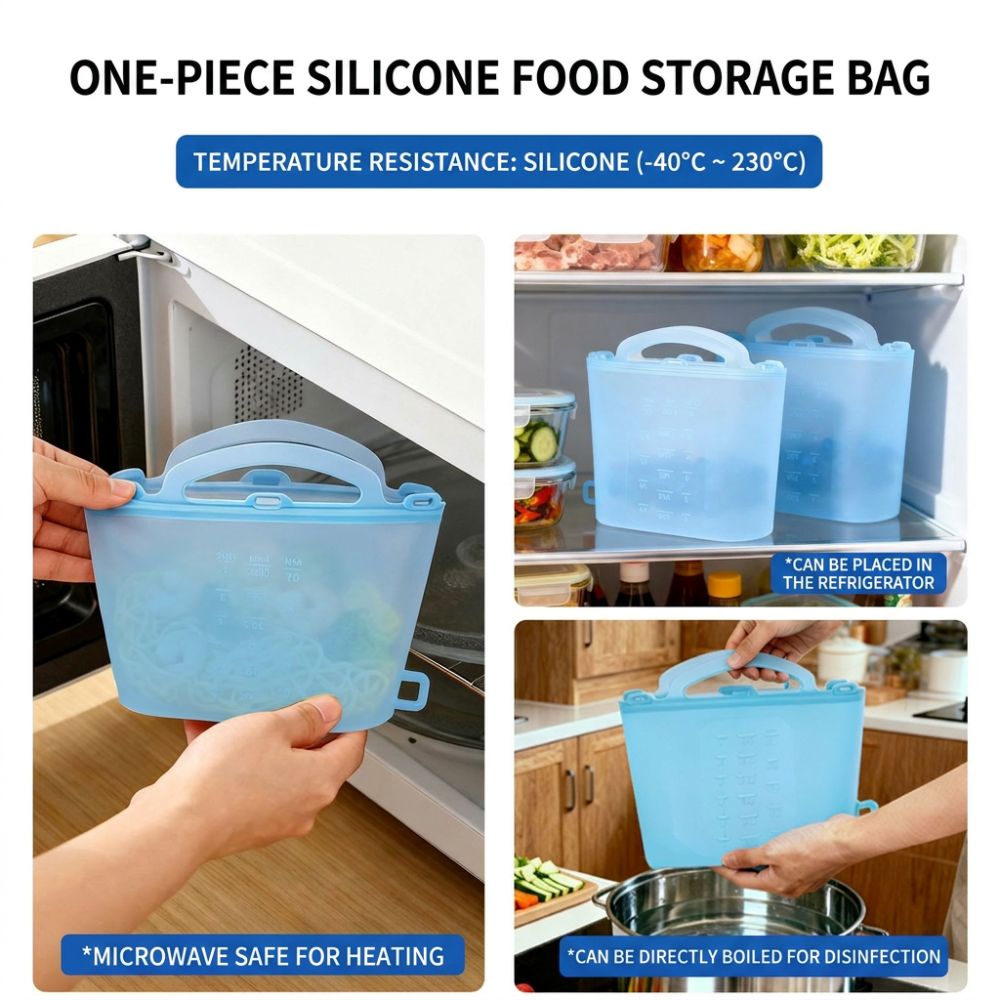 Food Storage Ziploc Bags - 1500ml 식품 보관 가방 재사용 가능한
