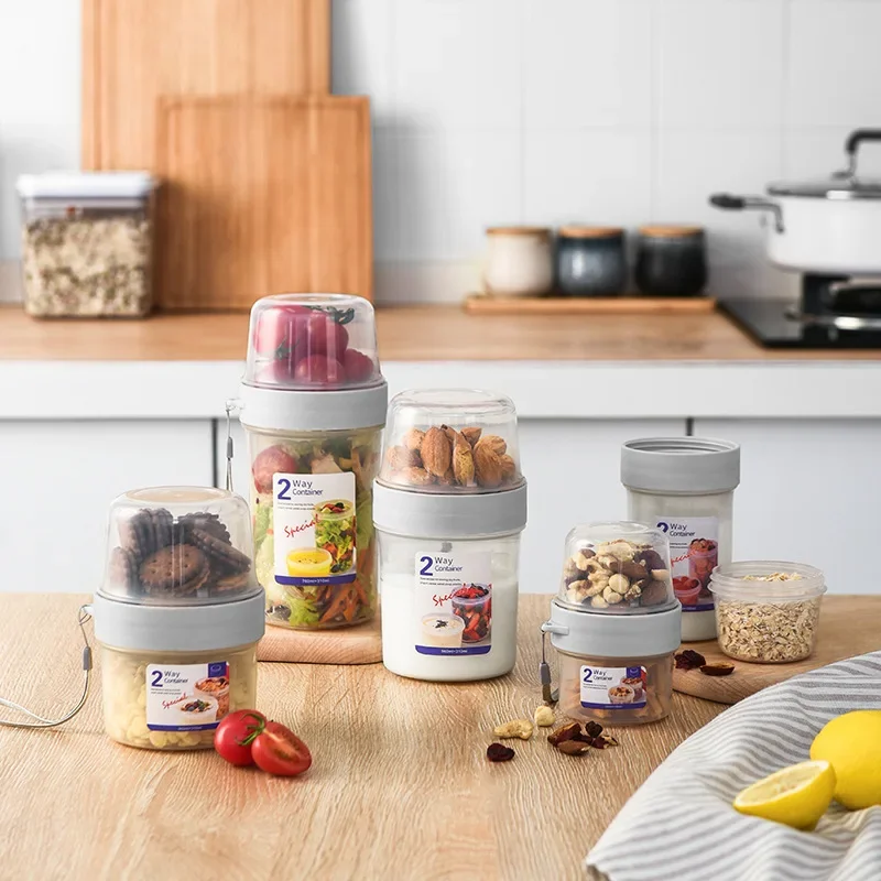 Food Storage Kits - 아침식사 오트밀 시리얼 견과류 요거트 샐러드