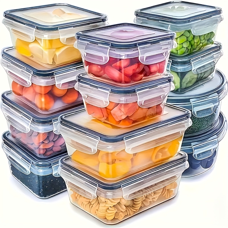 Food Storage Equipment - 8Pcs 용기 4개 뚜껑 4개 세트