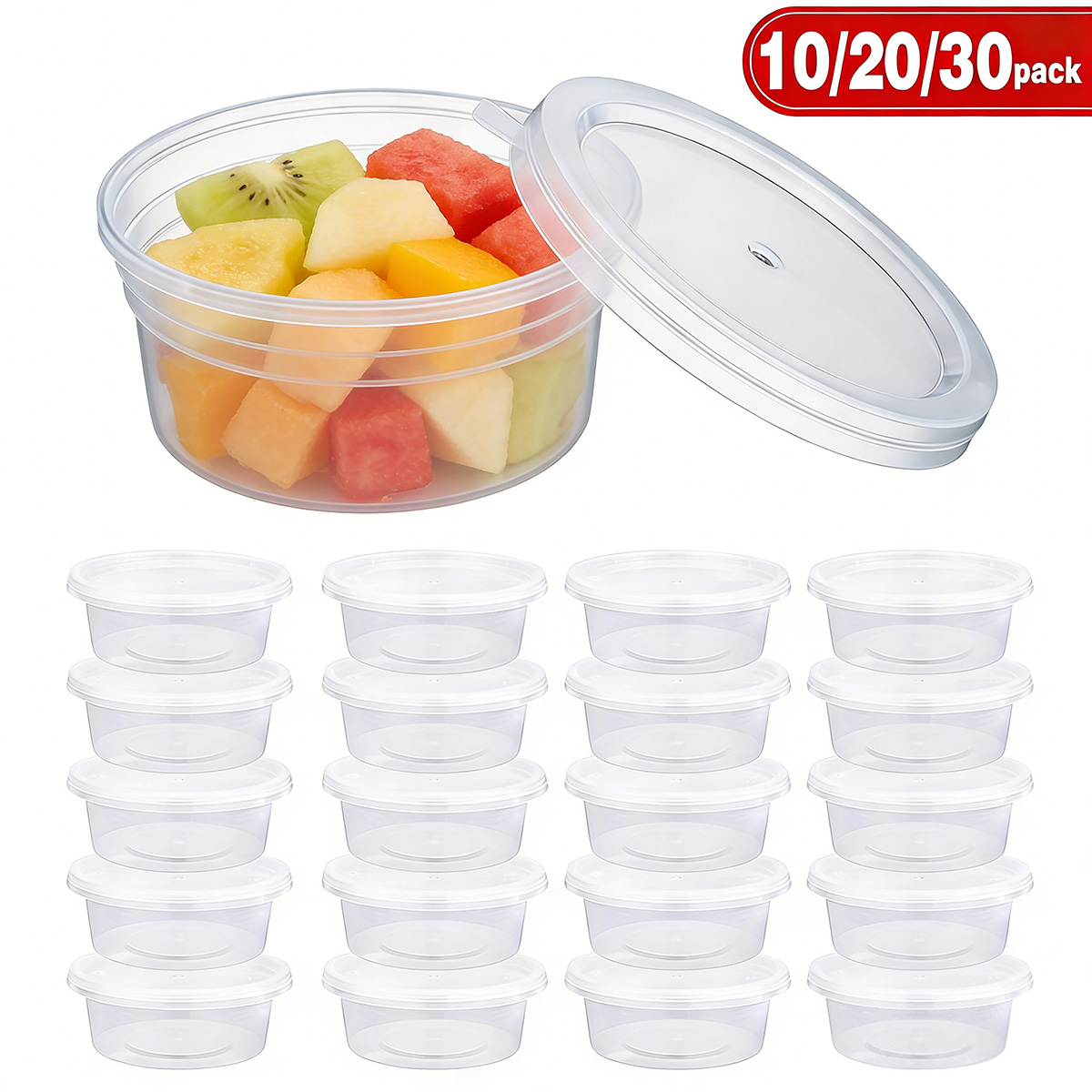 Food Storage Boxes With Lids - 10/20/30개입 소형 슬라임 용기(뚜껑 포함), 조미료