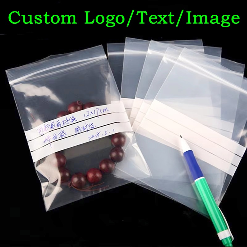 Food Storage Ziploc Bags - 200개 PE 투명 플라스틱 지퍼백 포장지