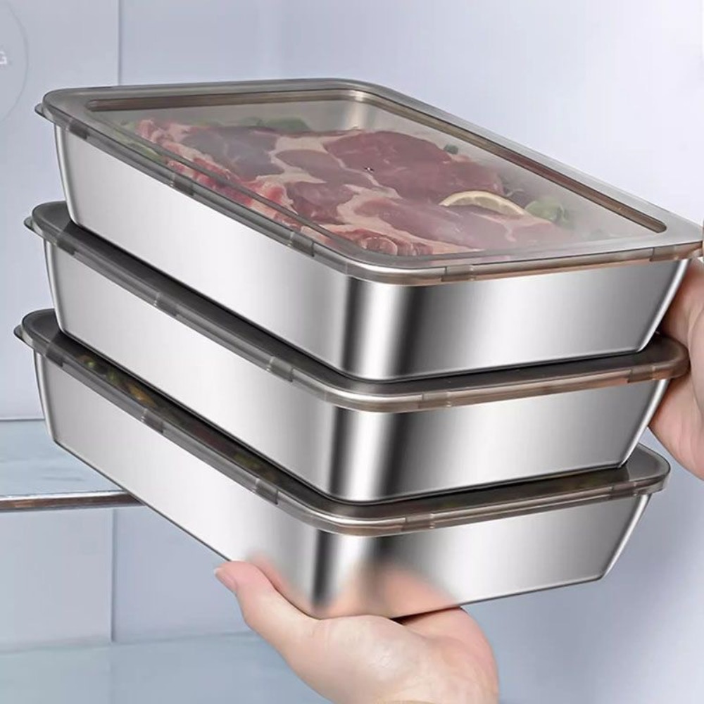 Food Storage Equipment - 식품 등급 스테인리스 스틸 서빙 트레이(뚜껑