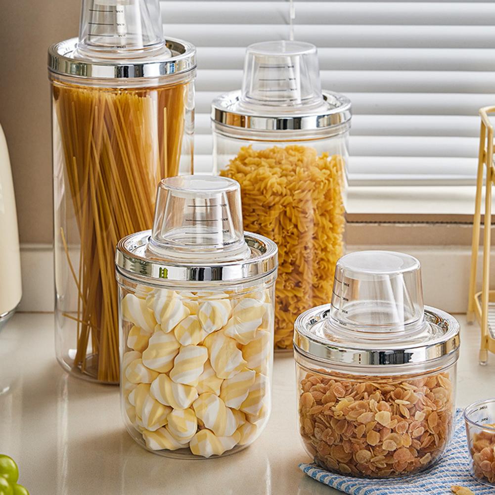 Airtight Cereal Jar - 900/1400/2000/2600ML 밀폐용기, 밀폐 뚜껑, 투명, 과일,