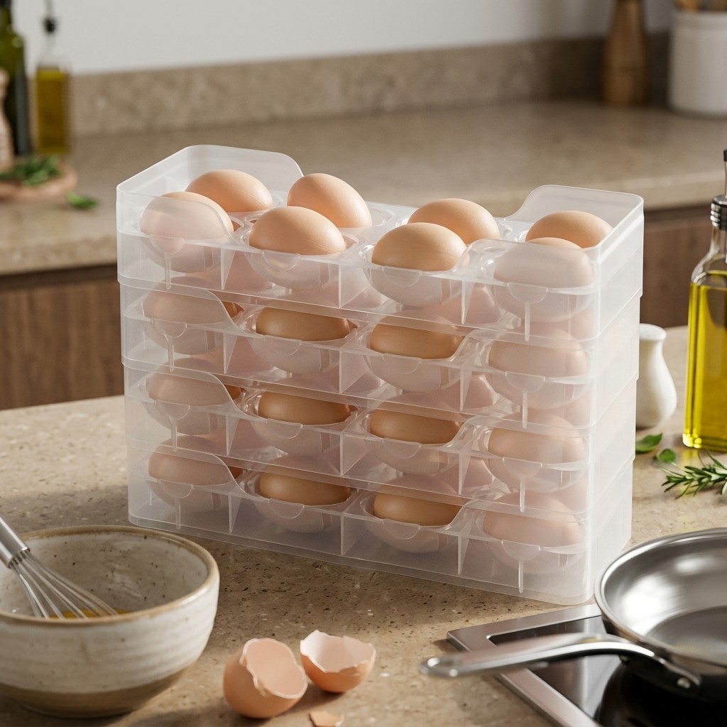 Food Storage Quart - 겹쳐서 보관할 수 있는 계란 보관함,
