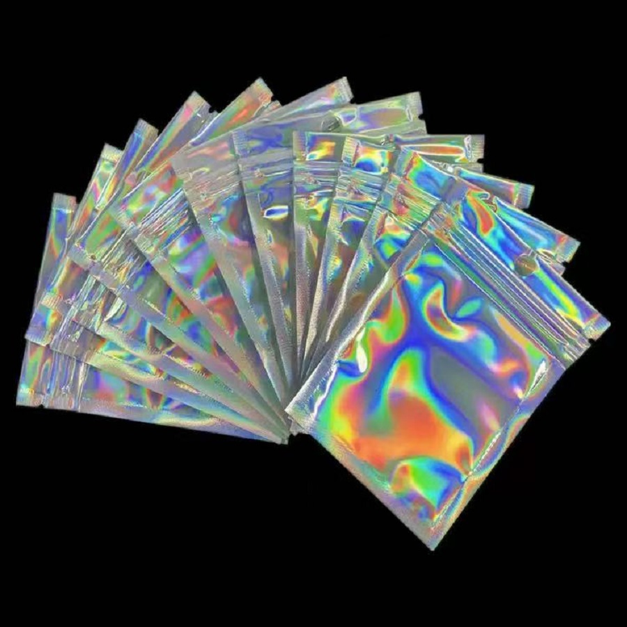 Food Storage Ziploc Bags - 100pcs 냄새 증거 가방 Mylar 홀로그램