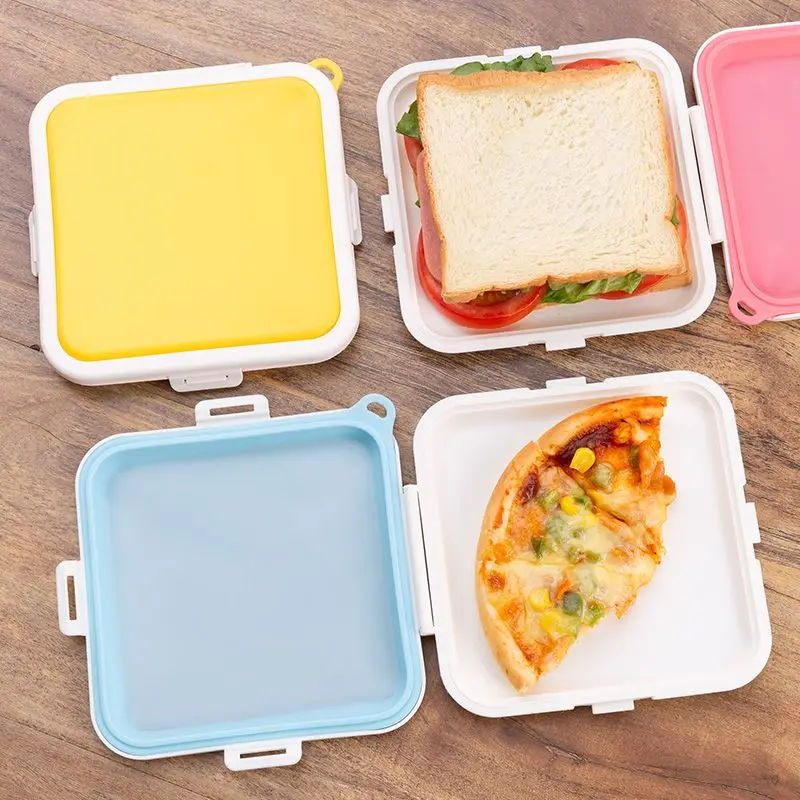 Food Storage Hot - 휴대용 샌드위치 보관함 1개, 실리콘 재질의
