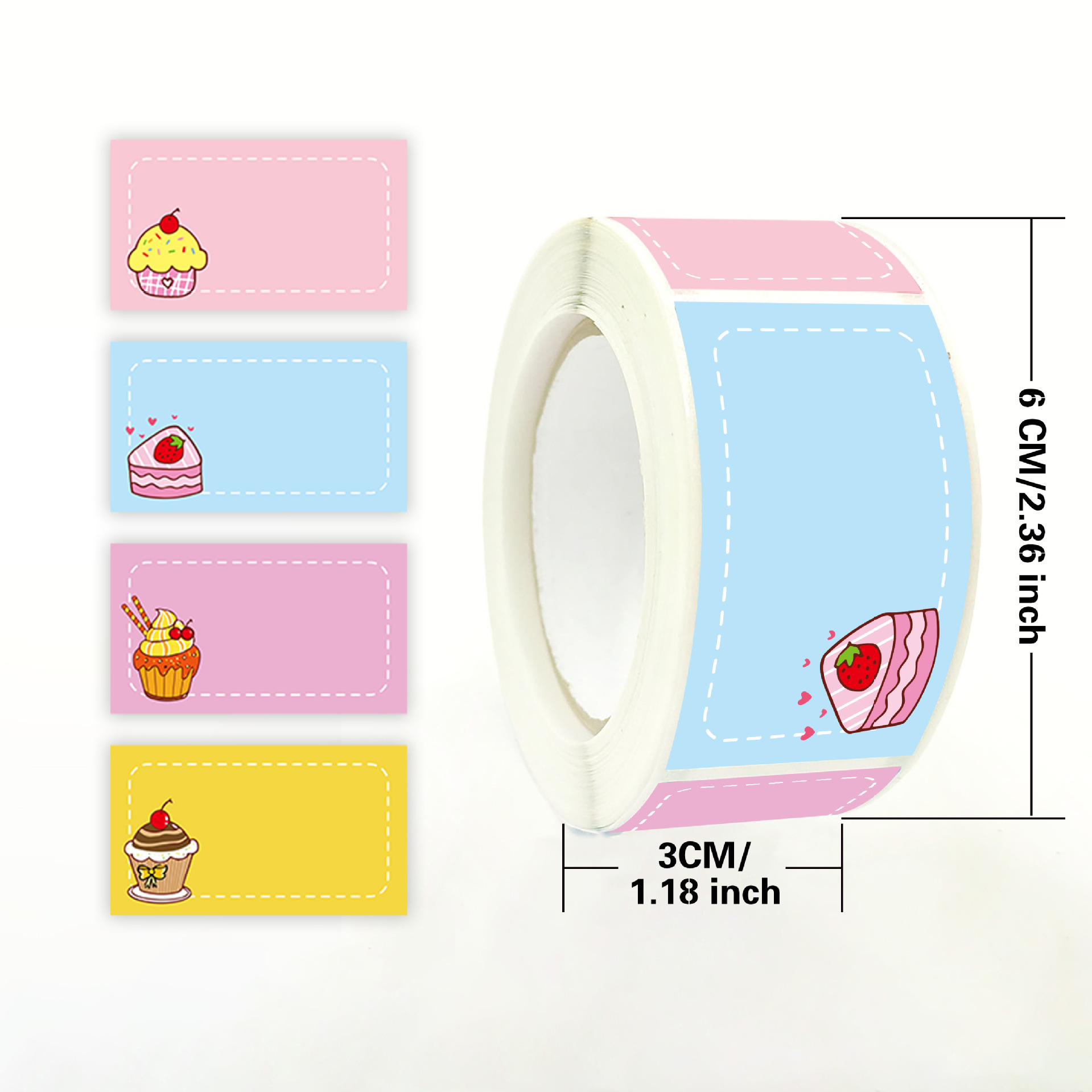 Food Storage Name - 어린이용 만화 이름 스티커, 학교 주방