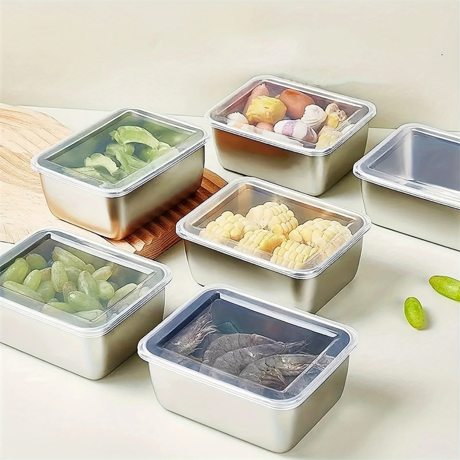 Food Storage Equipment - 1/3/5pcs 스테인레스 스틸 식품 보관 상자