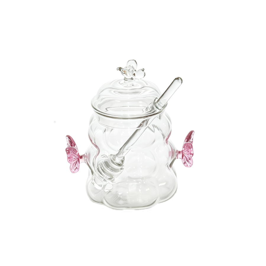 Food Storage Glass Set - 고내열성 붕규산 유리로 만든 꿀병으로, 벌