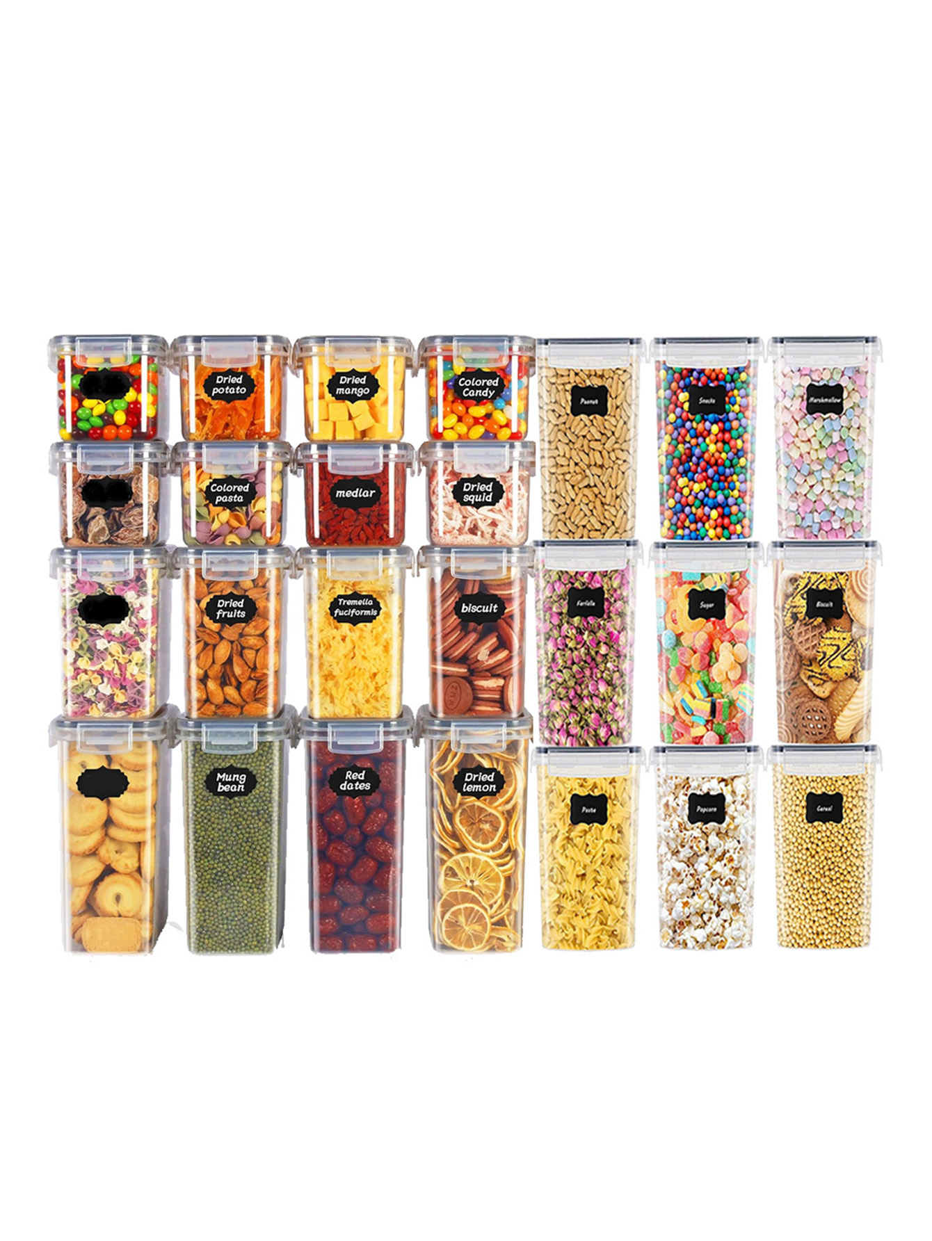 Food Storage Equipment - 48개, 뚜껑이 있는 밀폐형 식품 보관
