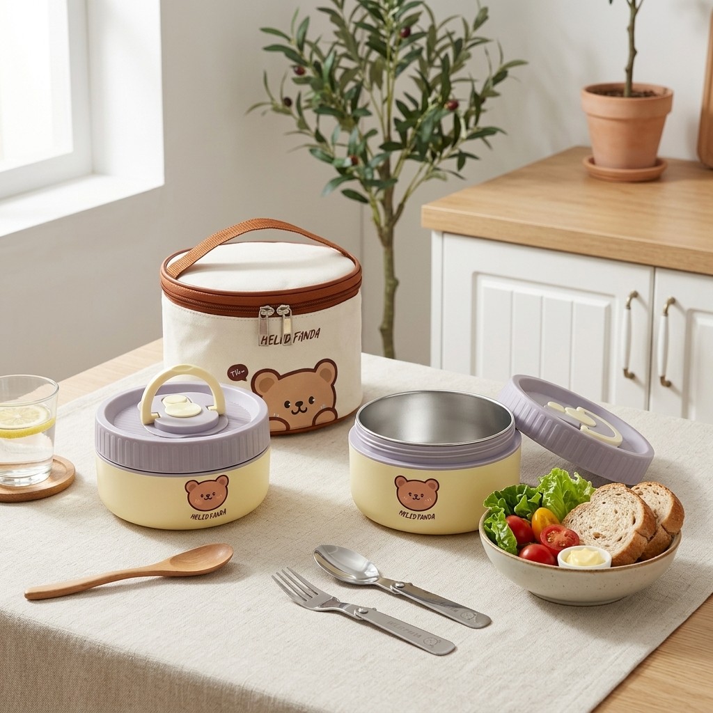 Food Storage Quart - 304 스테인리스 스틸 어린이용 도시락통, 누수
