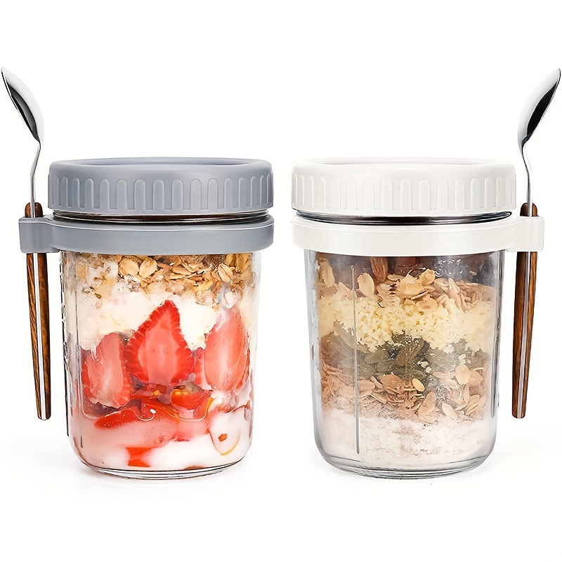 1개/2개 유리 오트밀 컵, 뚜껑과 스푼이 있는 오버나 - Food Storage Glass Set 리뷰 및 가격