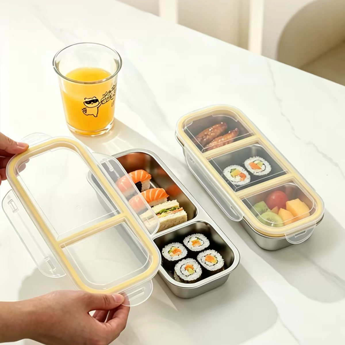 스테인리스 스틸 뚜껑 있는 식품 보관 용기, 식품 등급 - Food Storage Equipment 리뷰 및 가격