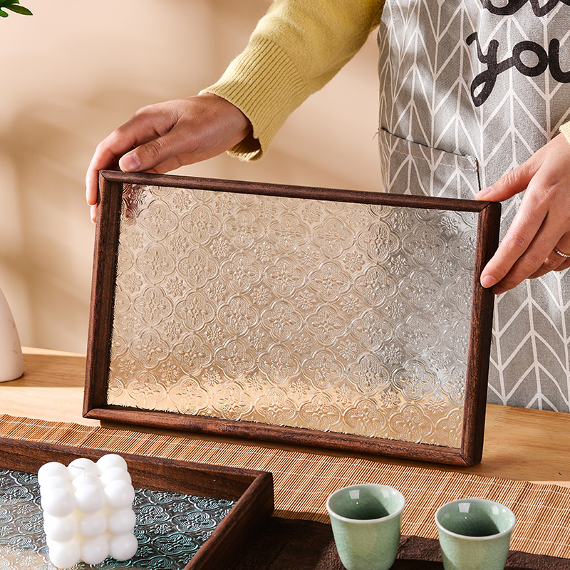 클래식 빈티지 롱 직사각형 티 세트 보관 트레이 음식  - Food Storage Glass Set 리뷰 및 가격