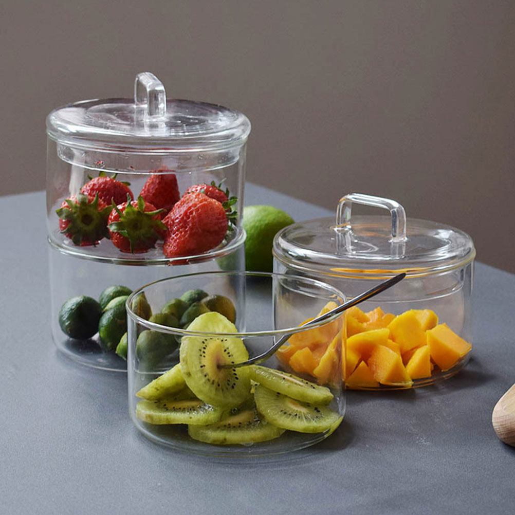 1세트 투명 유리 보관 용기, 샐러드 서빙 용기, 쌓아 - Food Storage Refrigerator 리뷰 및 가격