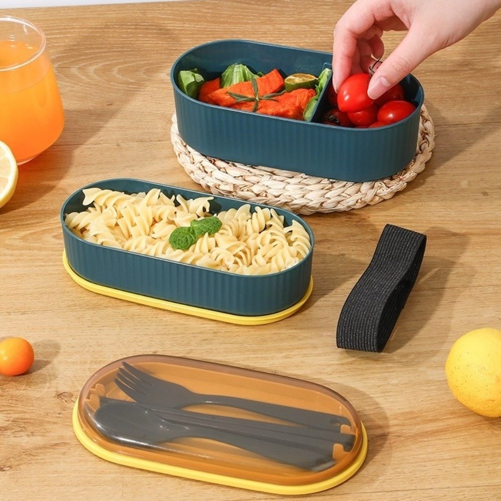 휴대용 이중층 도시락 고용량 전자레인지 식기 세트 포크 - Food Storage Kits 리뷰 및 가격