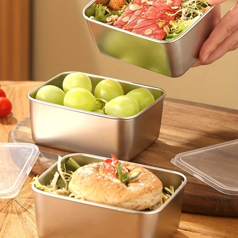 3/6개 스테인리스 스틸 직사각형 음식 보관 용기(뚜껑 - Food Storage Boxes With Lids 리뷰 및 가격