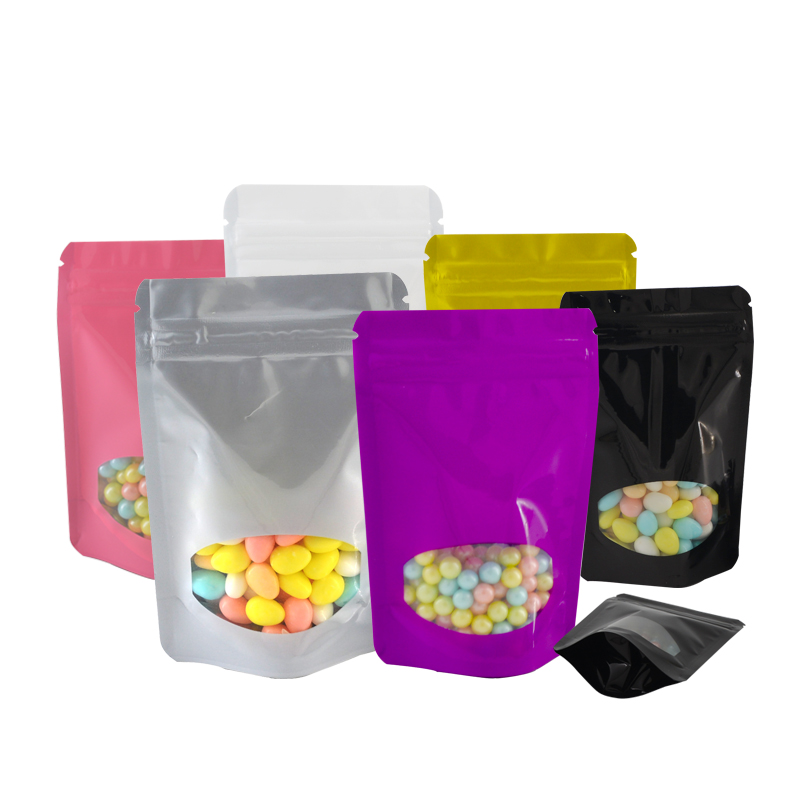 100 Pcs 컬러 알루미늄 호일 스탠드 업 스낵 보관 - Food Storage Ziploc Bags 리뷰 및 가격