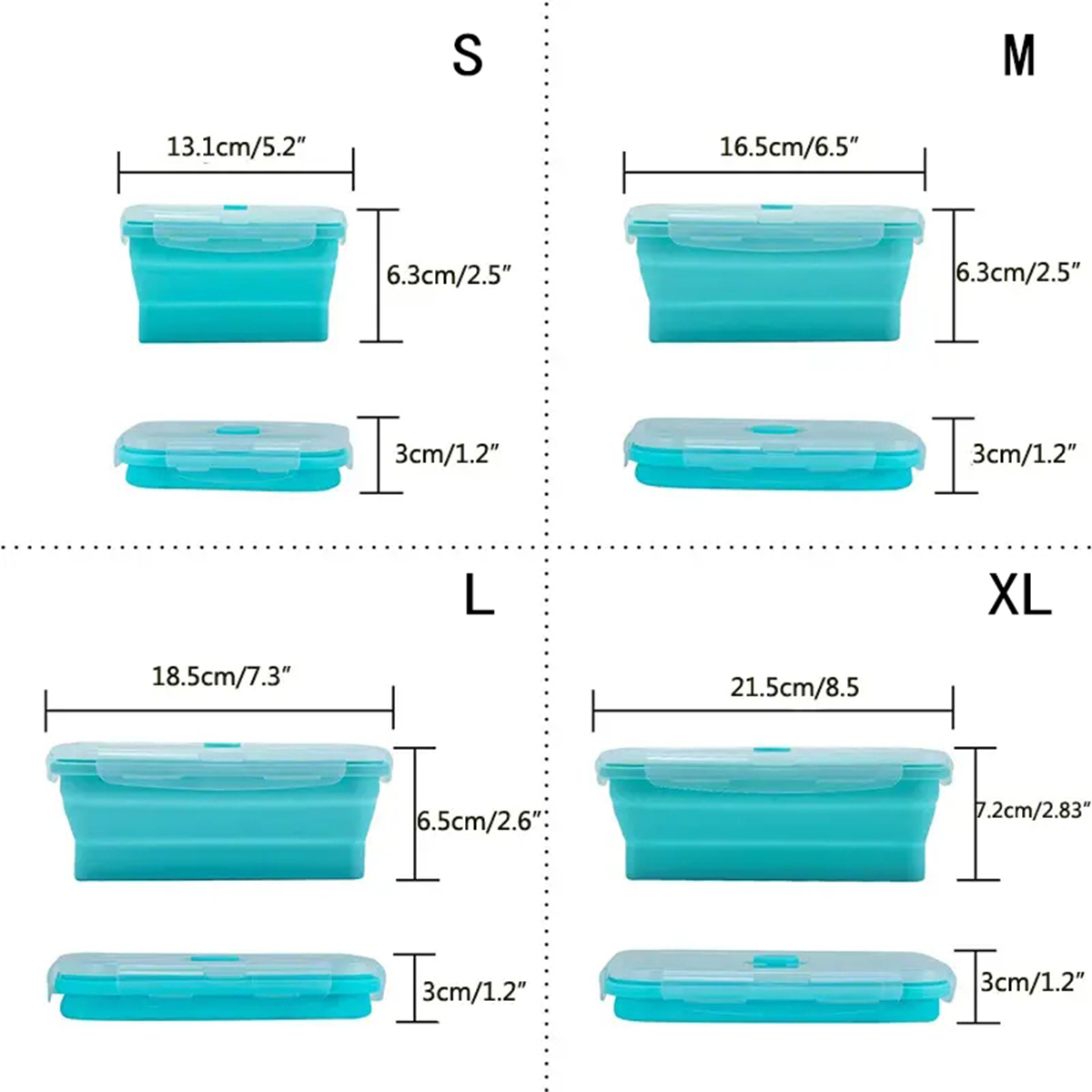 접이식 실리콘 식품 보관 용기, 밀폐 뚜껑 포함, 전자 - Food Storage Boxes With Lids 리뷰 및 가격