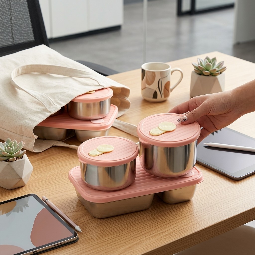 전자레인지 사용 가능 304 스테인리스 도시락 세트 벤 - Food Storage Kits 리뷰 및 가격