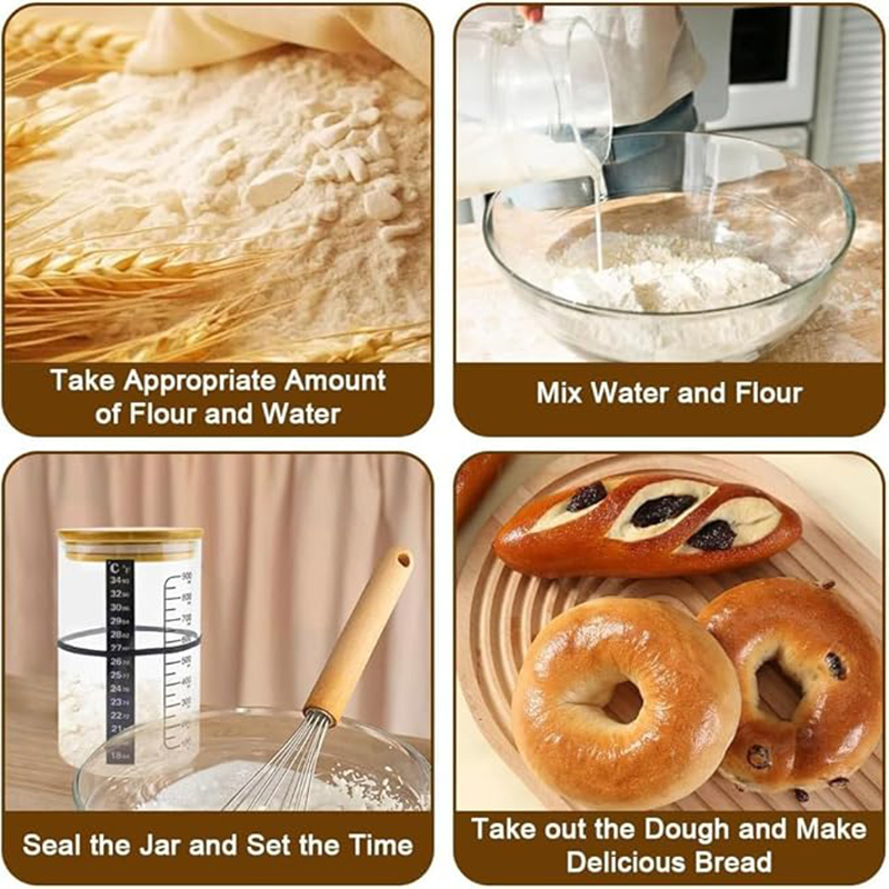 사워도우 스타터 병 키트 사워도우 스타터 용기 베이킹  - Food Storage Kits 리뷰 및 가격
