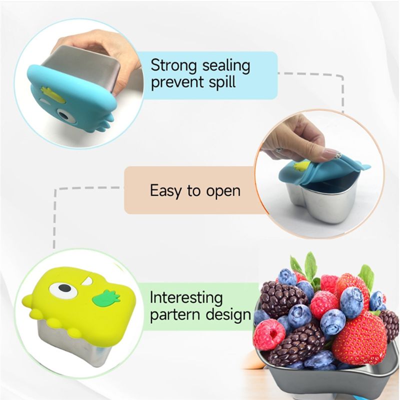 AA94-304 스테인리스 스틸 공룡 모양 스낵 박스, - Food Storage Boxes With Lids 리뷰 및 가격