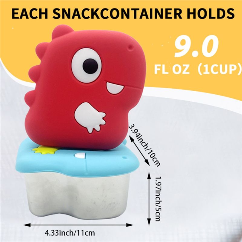 AA94-304 스테인리스 스틸 공룡 모양 스낵 박스, - Food Storage Boxes With Lids 리뷰 및 가격