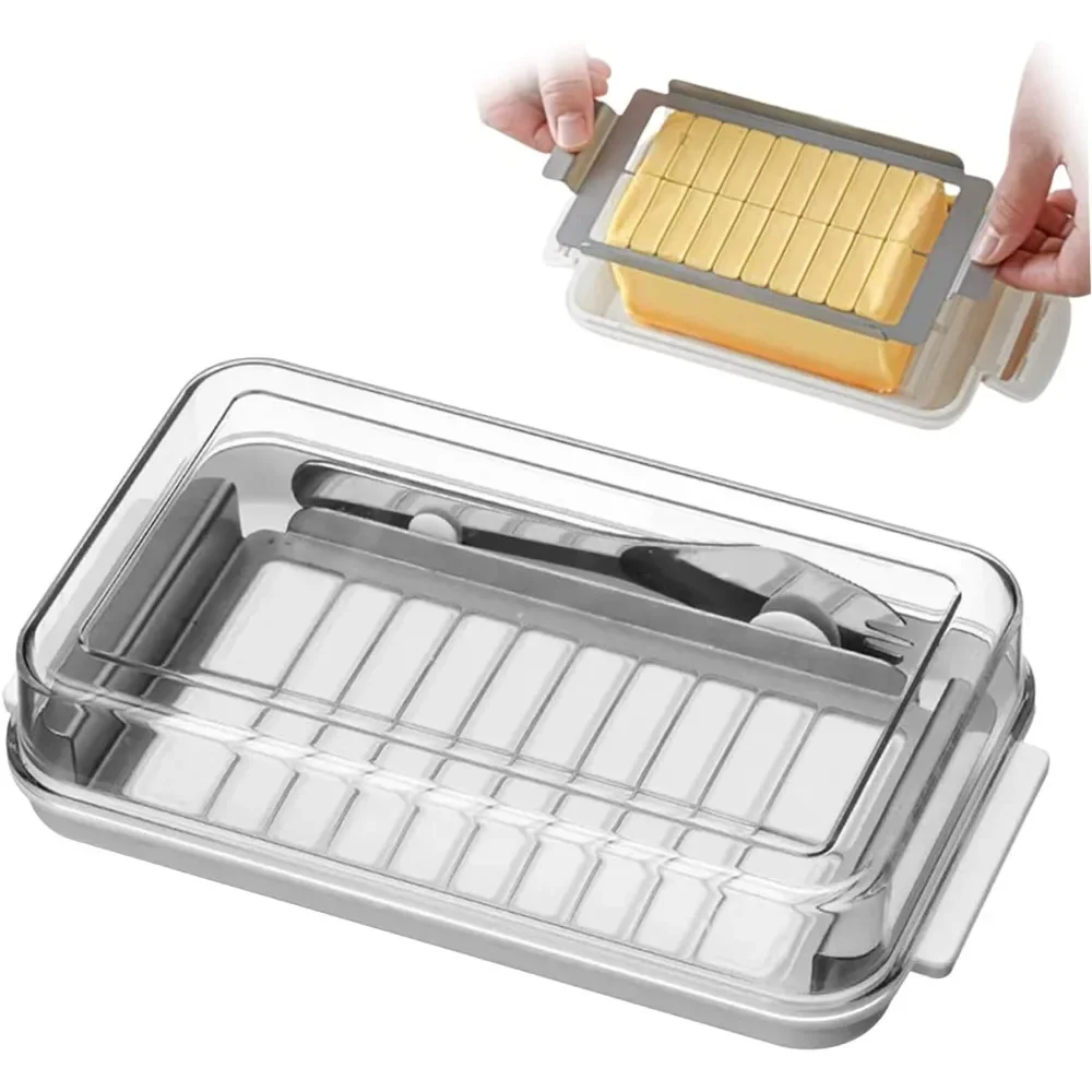 버터 보관 상자 투명 뚜껑과 커터가 있는 2-in-1  - Food Storage Airtight 리뷰 및 가격