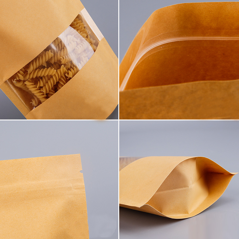맞춤형 포장 지퍼락 크라프트 종이 창문형 봉투 스탠드형 - Food Storage Ziploc Bags 리뷰 및 가격