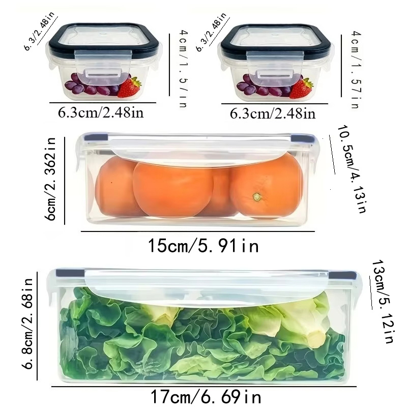 8Pcs 용기 4개 뚜껑 4개 세트 주방 밀폐용기 플라 - Food Storage Equipment 리뷰 및 가격