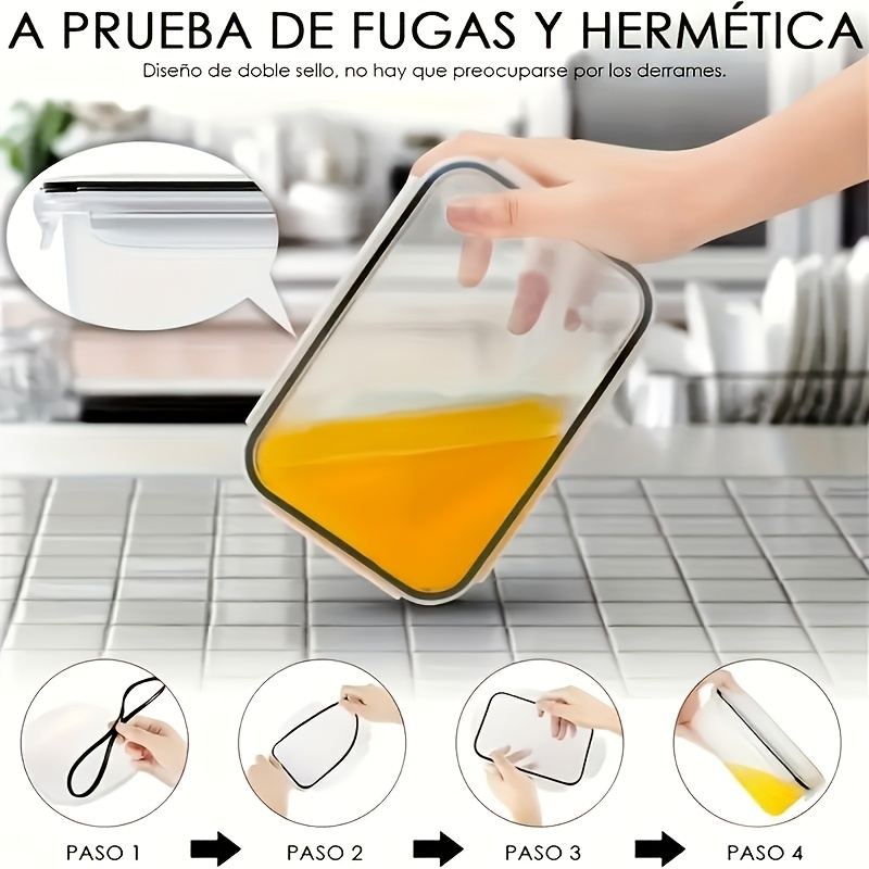 8Pcs 용기 4개 뚜껑 4개 세트 주방 밀폐용기 플라 - Food Storage Equipment 리뷰 및 가격