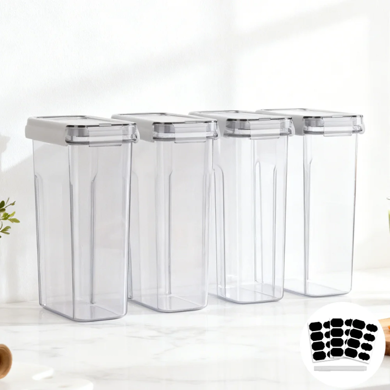 4개/8개 식품 용기 세트 4L 저장 용기 밀폐형 시리 - Airtight Cereal Jar 리뷰 및 가격