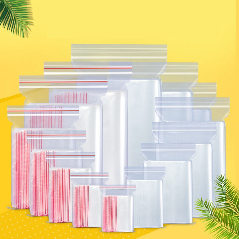 100 개/갑 5-12 와이어 셀프 씰 투명 플라스틱  - Food Storage Ziploc Bags 리뷰 및 가격