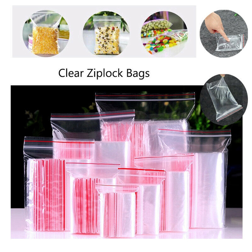 100 개/갑 5-12 와이어 셀프 씰 투명 플라스틱  - Food Storage Ziploc Bags 리뷰 및 가격
