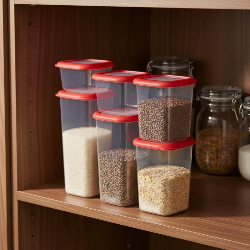 6개의 밀폐 식품 보관 용기 세트, 투명 디자인 플라스 - Food Storage Airtight 리뷰 및 가격