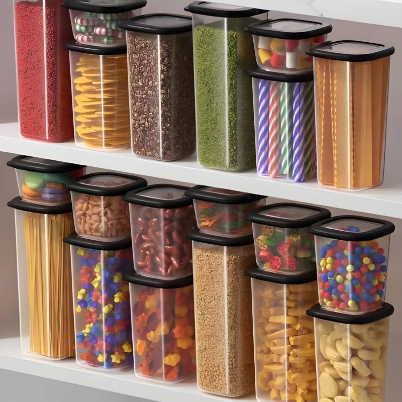6개의 밀폐 식품 보관 용기 세트, 투명 디자인 플라스 - Food Storage Airtight 리뷰 및 가격