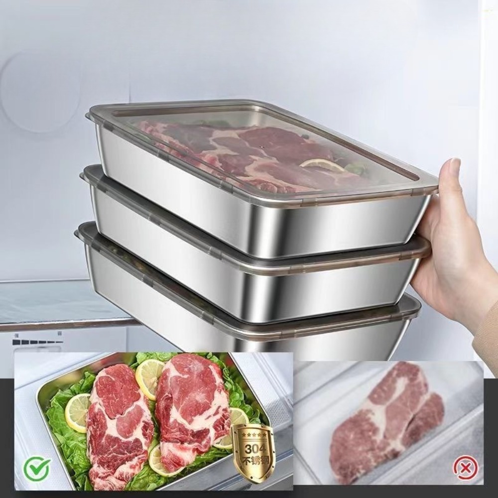 식품 등급 스테인리스 스틸 서빙 트레이(뚜껑 포함),  - Food Storage Equipment 리뷰 및 가격
