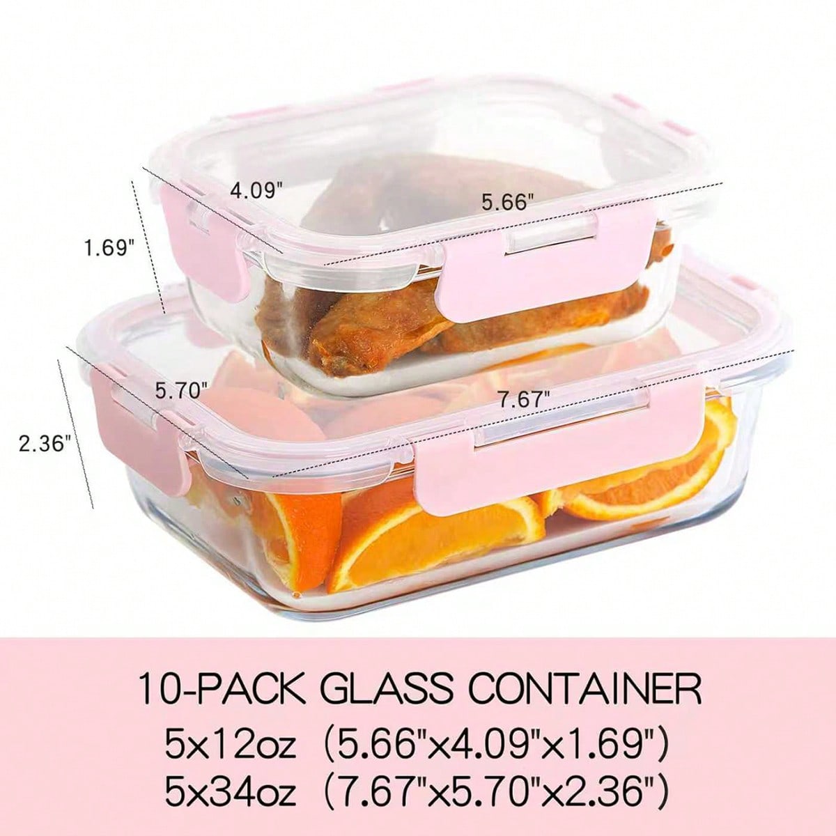 10팩 유리 밀프렙 용기, 뚜껑이 있는 밀폐형 식품 보 - Food Storage Equipment 리뷰 및 가격