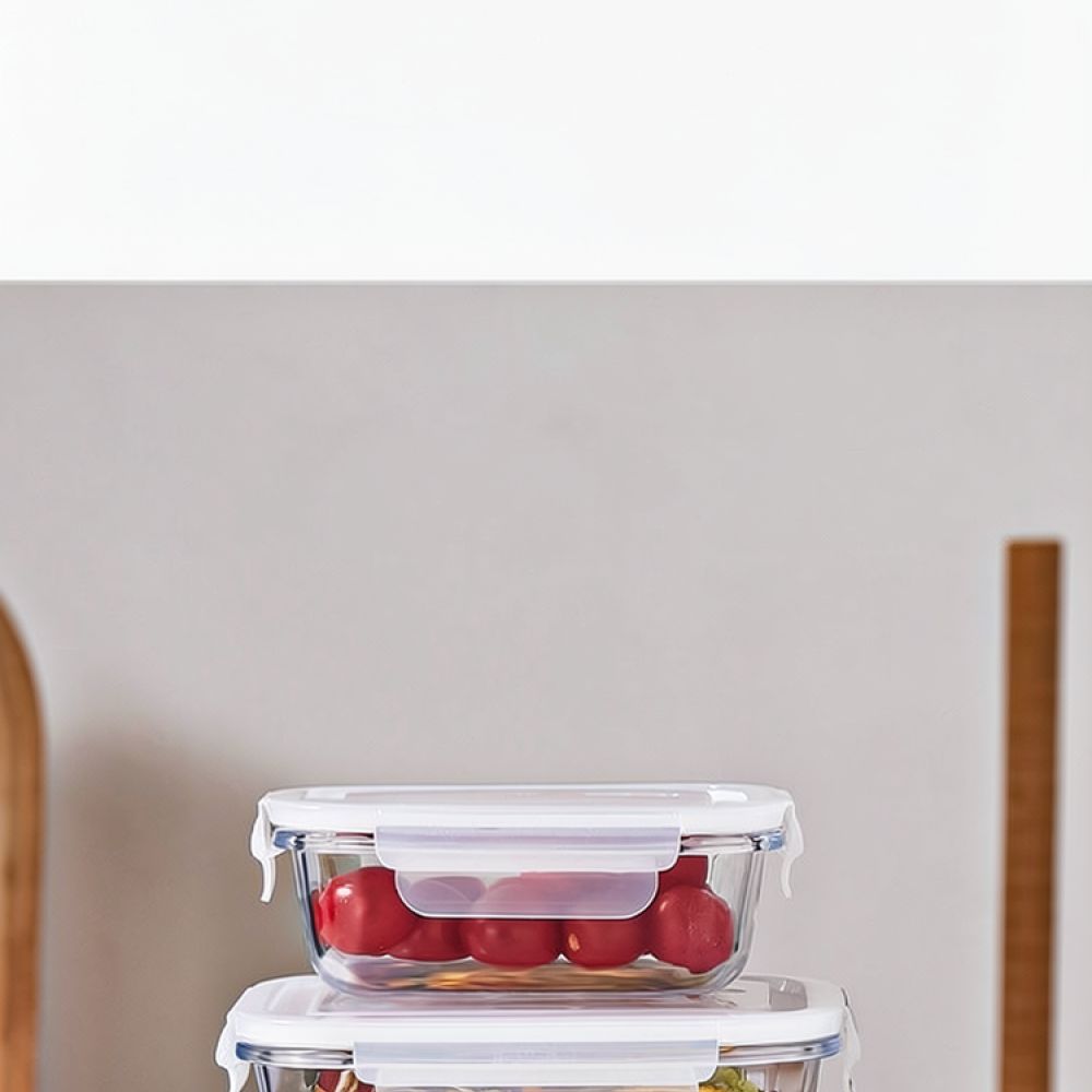 전자레인지 사용이 가능한 유리 소재의 도시락통, 칸막이 - Food Storage Glass Set 리뷰 및 가격