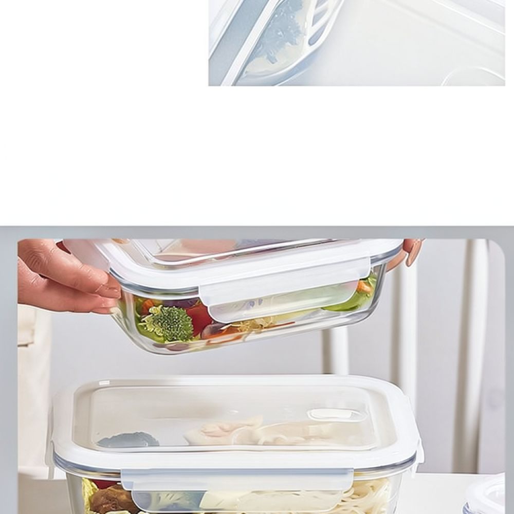 전자레인지 사용이 가능한 유리 소재의 도시락통, 칸막이 - Food Storage Glass Set 리뷰 및 가격