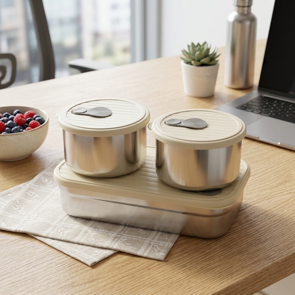 전자레인지 사용 가능 304 스테인리스 도시락 세트 3 - Food Storage Kits 리뷰 및 가격