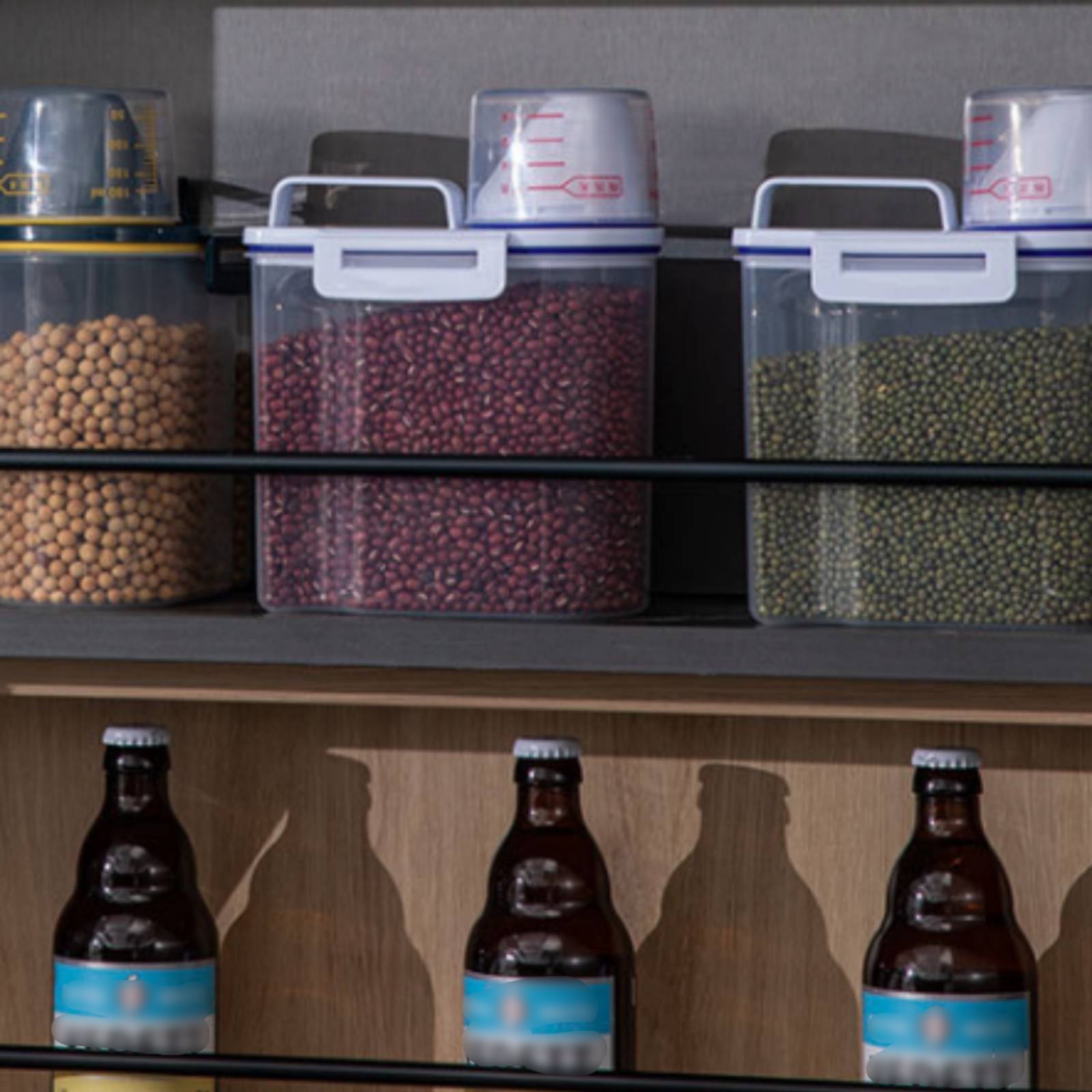 쌀 보관 용기 습기 차단 쌀 디스펜서 계량 기능 포함  - Food Storage Airtight 리뷰 및 가격