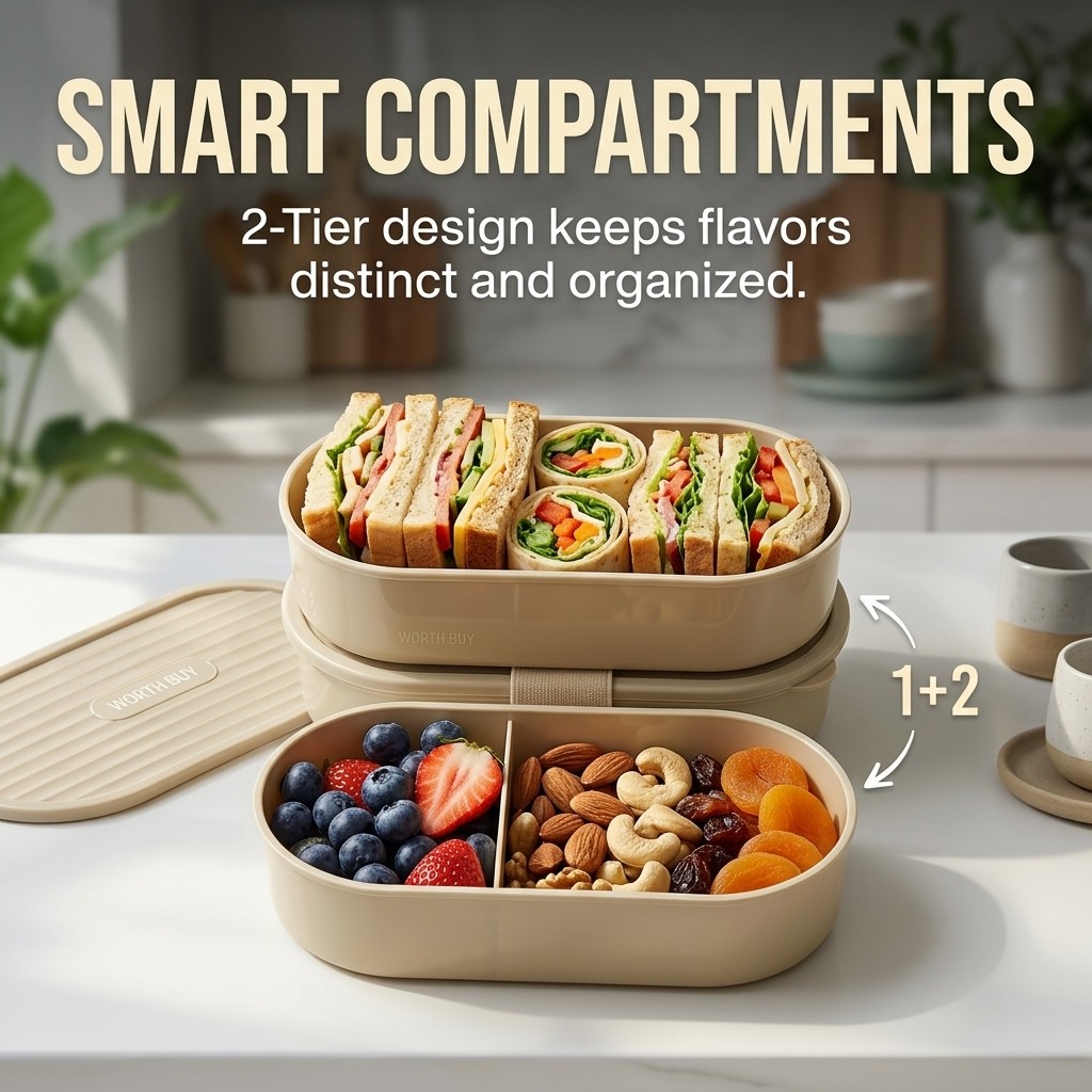 2개 세트 재사용 가능한 플라스틱 도시락통, 어린이 및 - Food Storage Kits 리뷰 및 가격
