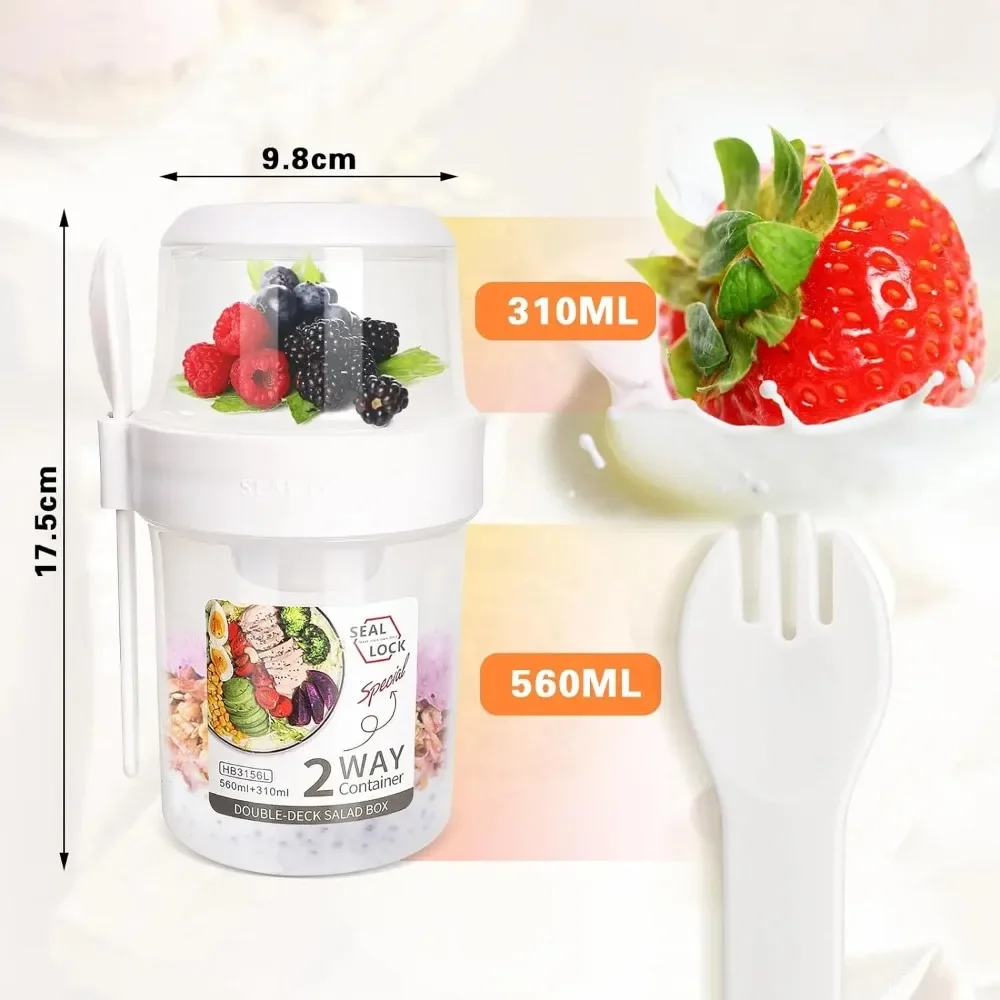 샐러드 컵 아침 식사 컵 휴대용 식품 저장 도시락 상자 - Food Storage Kits 리뷰 및 가격