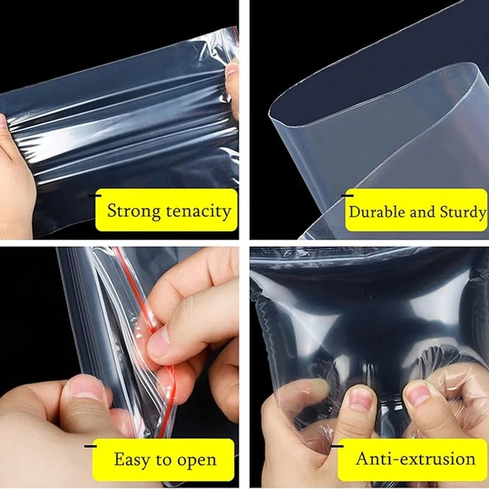 100-1000Pcs 재밀봉 가능한 투명 가방 소형 지 - Food Storage Ziploc Bags 리뷰 및 가격